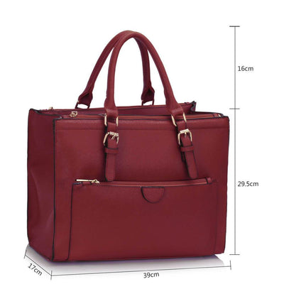 Tamy női táska, Burgundy színű 4